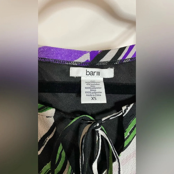 NWT Bar III Asymmetric Stripe Halter Dress Size XS - Picture 6 of 7